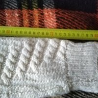 Бял мъжки пуловер от естествена мериносова вълна размер l, снимка 11 - Пуловери - 44456869