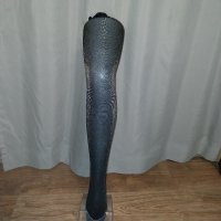 М/L   Черен чорапогащник със сребрист и златист брокат , снимка 3 - Бельо - 44302443