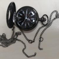 NOUSEG винтидж джобен кварцов часовник с римски цифри+ верижка , снимка 7 - Джобни - 41227257