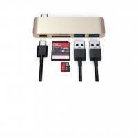 Type-C USB Passthrough Hub Gold хъб, снимка 2 - Друга електроника - 38710600