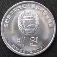 100 вон Република Корея 2005, снимка 2 - Нумизматика и бонистика - 42649054