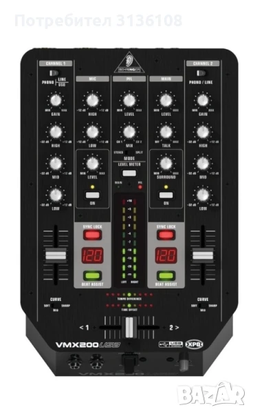 Behringer VMX 200 USB PRO MIXER, снимка 1