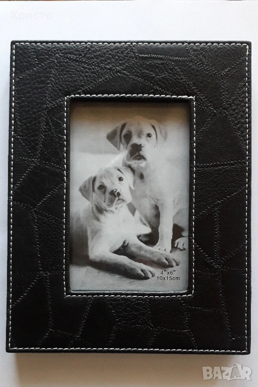 рамка за снимки луксозна нова кожена, снимка 1