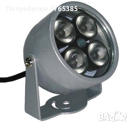 4 LED Infrared CCTV Илюминатор за Нощно Виждане Спомагателно Осветление за Камера за Видеонаблюдение, снимка 1