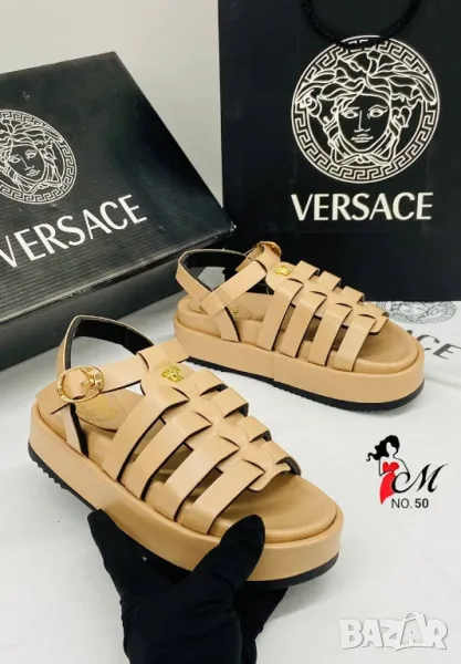 дамски сандали от естествена кожа versace , снимка 1