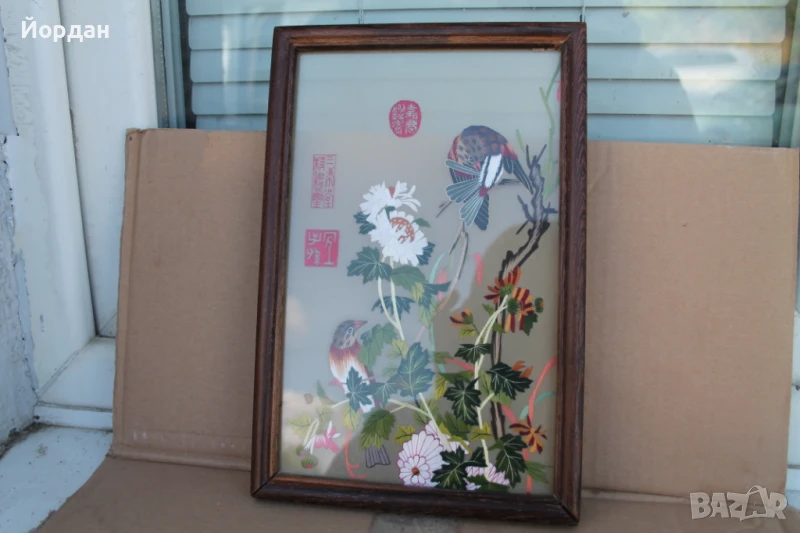 Стара Китайска картина с две лица , снимка 1