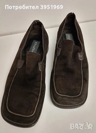 Велурени мъжки мокасини buffalo 42 номер, снимка 1