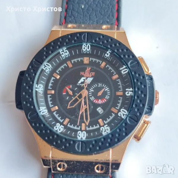 Мъжки луксозен часовник HUBLOT F 1 Gold Edition , снимка 1