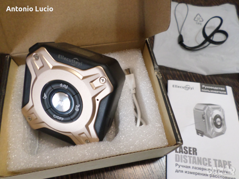 Комбинирана Лазерна ролетка 40 метра + лента 5 метра, снимка 1