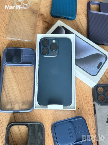 Apple iPhone 15 Pro Blue Titanium , снимка 1