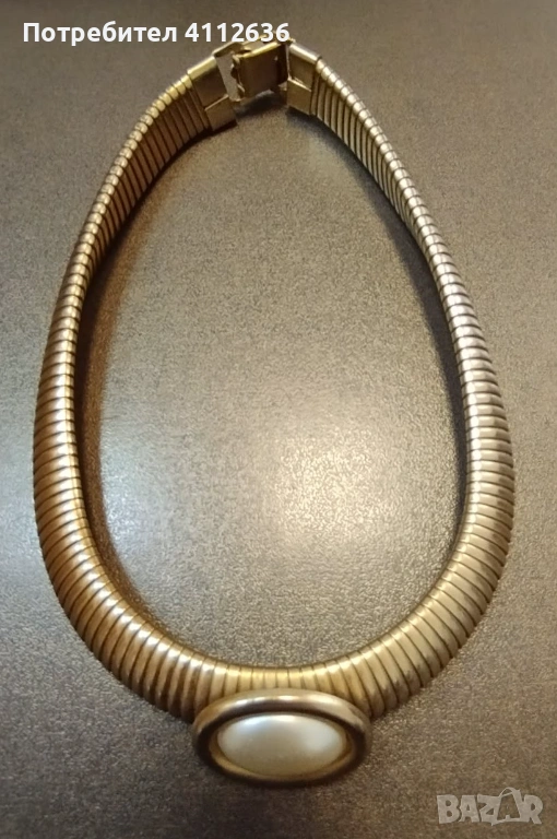 Елегантно колие в стил „Диор“ с голяма изкуствена перла, снимка 1