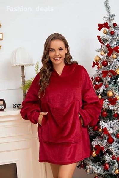 Ново плюшено одеяло с ръкави Меко Удобно Топло Худи Уют на дивана, снимка 1