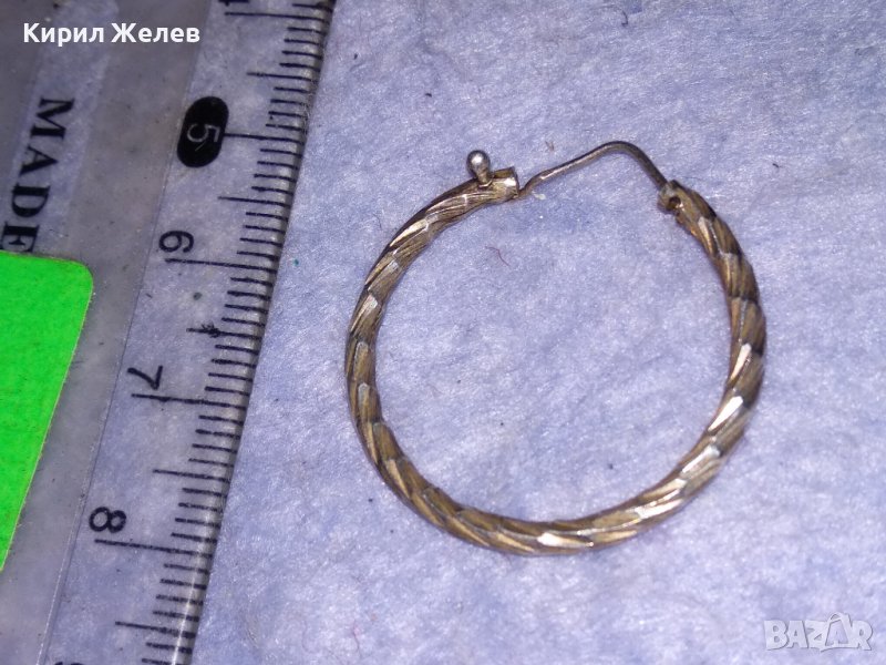 СТАРА СРЕБЪРНА СТИЛНО ОРНАМЕНТИРАНА РЕТРО ОБЕЦА СРЕБРО 925 с ИНТЕРЕСНО ОРИГИНАЛНО ЗАКОПЧАВАНЕ 21002, снимка 1