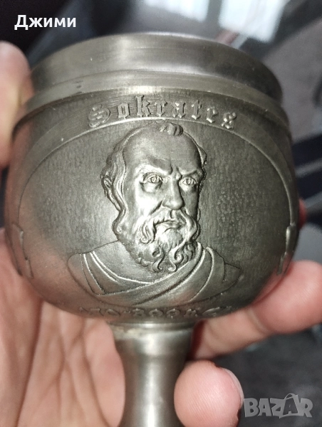 калаено сребърен бокал, снимка 1