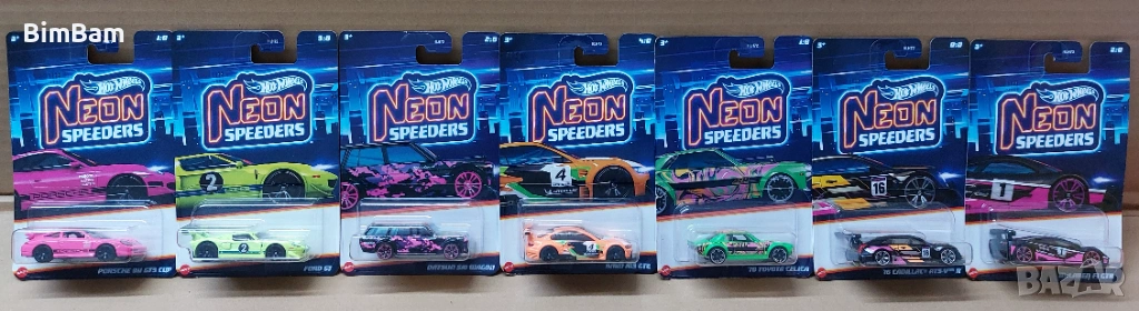 Колички Hot Wheels NEON SPEEDERS/ Хот Уилс - 7 модела / 011, снимка 1