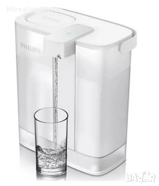 Кана за филтриране Philips AWP2980WH/58, 3 л, Philips Micro X-Clean, USB Type-C зареждане Бял, снимка 1