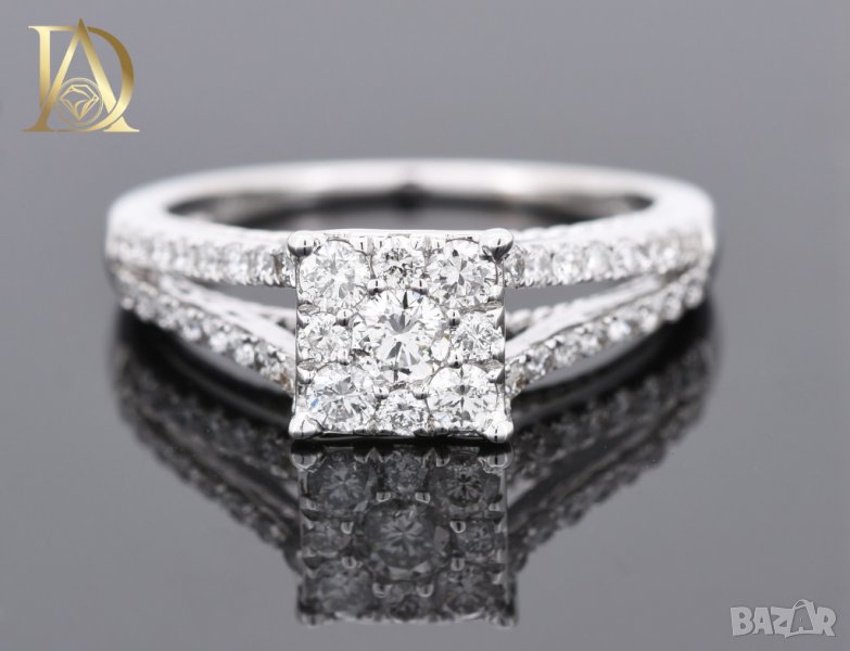 Нов Златен Пръстен с 0.72кт Естествени Брилянти , снимка 1