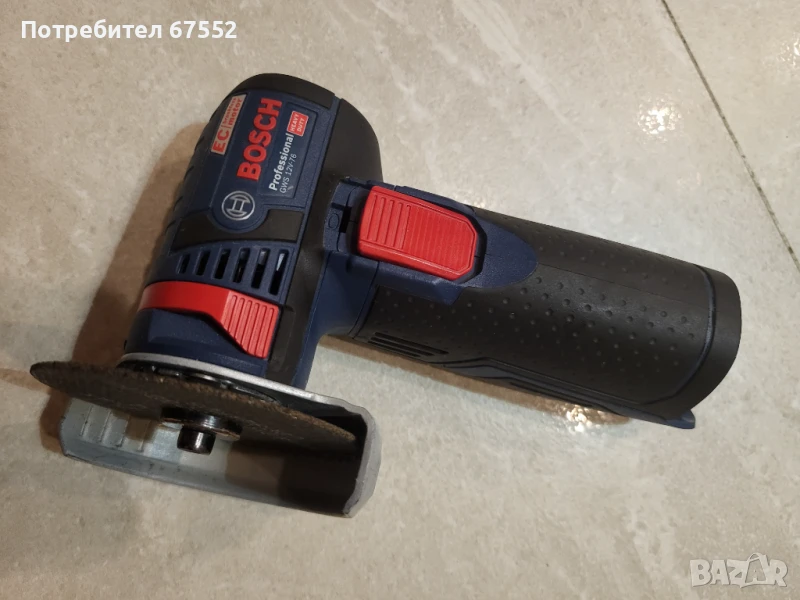 Акумулаторен ъглошлайф, безчетков Bosch GWS 12V-76 Professional. Само тяло. Цената е крайна!, снимка 1