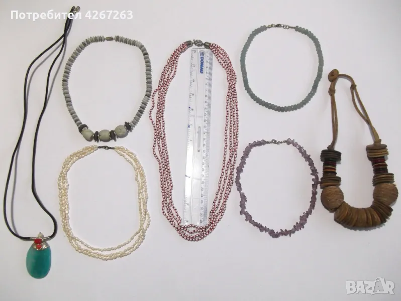 Лот от 7 броя красиви колиета ретро, винтидж. Цената е за целия лот., снимка 1