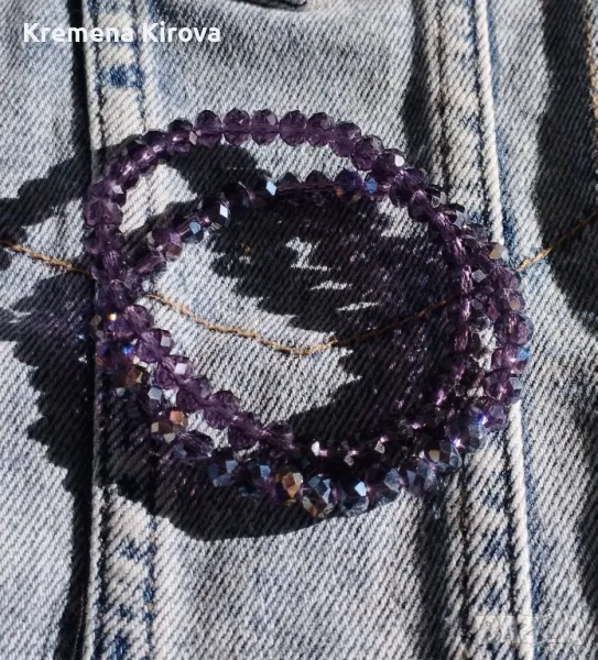 Сетове от 2 гривни от мъниста от стъкло. Бижута Луди гъби. Ръчна изработка., снимка 1