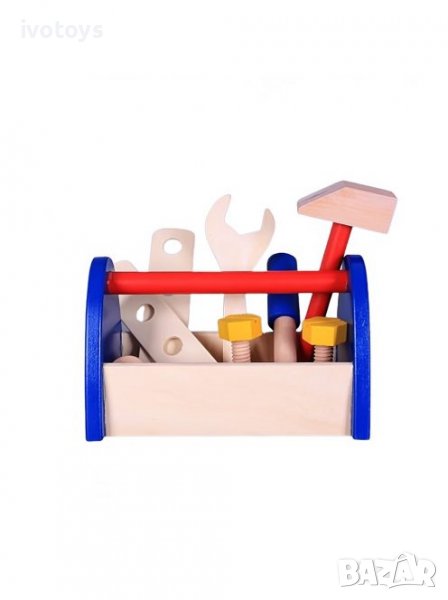 Детски дървени инструменти в поставка - Код 5219, снимка 1