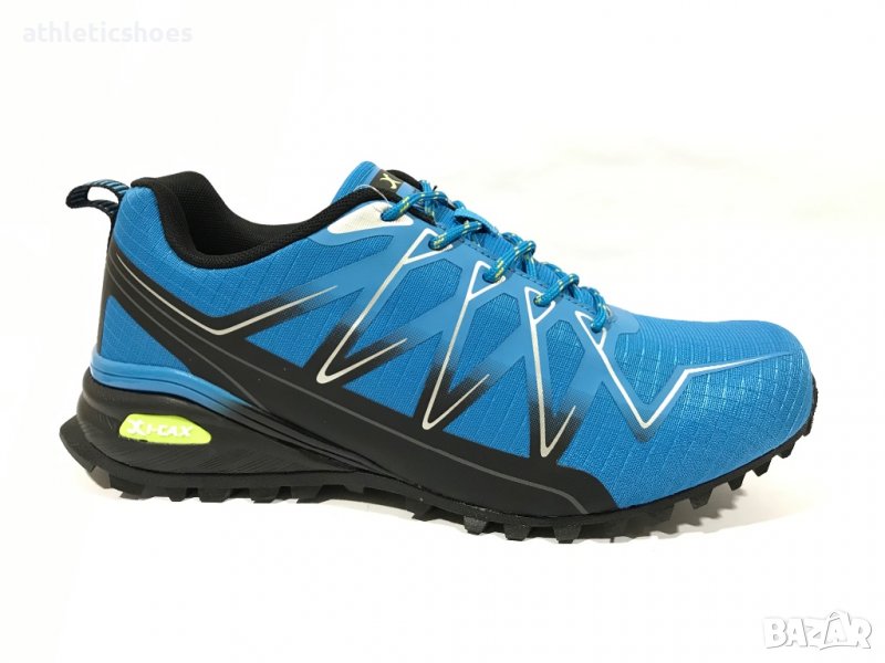 Мъжки маратонки с водоотблъскваща материя в синьо -209, снимка 1