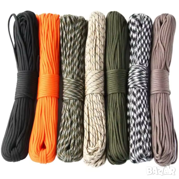 Военен Паракорд 9-Ядрен 650lb (4mm) - 15м Тактическо Въже за Оцеляване и DIY Проекти, снимка 1
