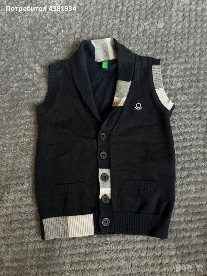 Бебешки елек Benetton 74см, 9-12месеца, снимка 1