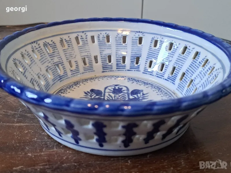 ажурна немска порцеланова фруктиера 18/4, снимка 1