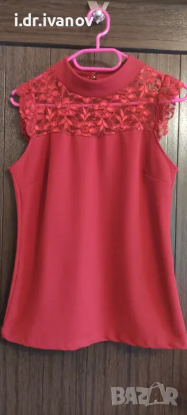 Топ в бордо с дантела  , снимка 1