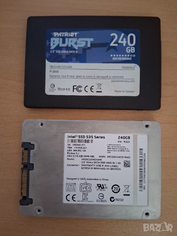 intel ssd 535 series 240gb-35.00лв,Patriot 2.5'' ssd 240gb 6bg/s sata iii -35.00лв, снимка 1