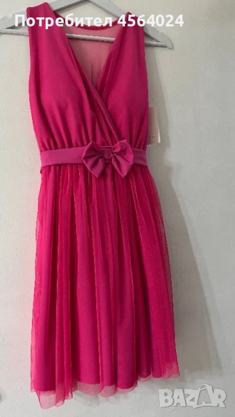 Дамска розова рокля, снимка 1