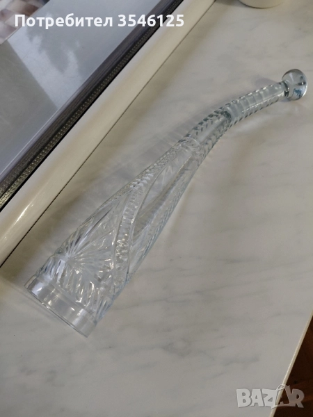 Кристален грузински рог за вино , снимка 1