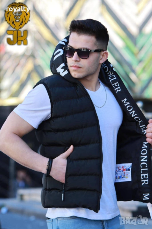 Moncler Черен Мъжки Елек , снимка 1