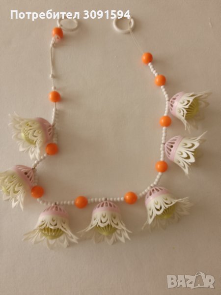 хубава колекционерска ретро верига,  играчка за легло, количката,звънци плюс звънчета всичко оригина, снимка 1