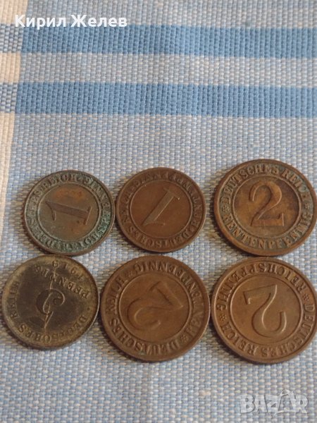 Лот монети 6 броя райхспфенинга Германия различни години и номинали за КОЛЕКЦИОНЕРИ 31494, снимка 1