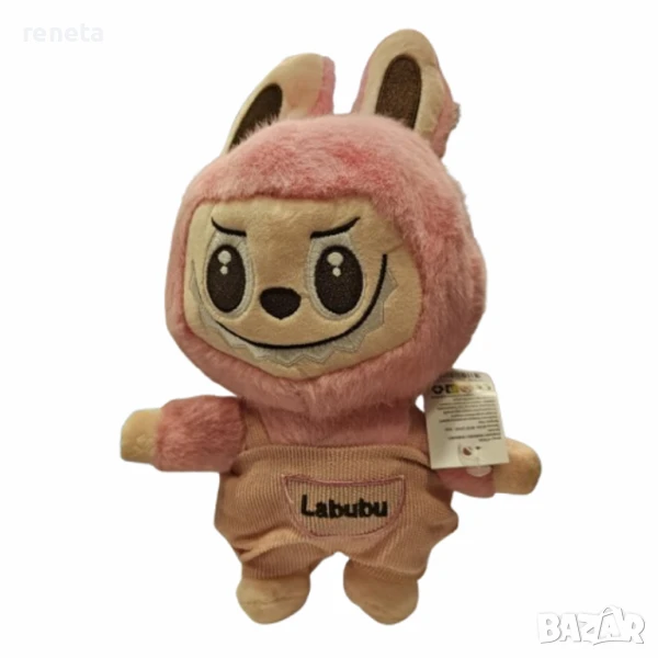 Играчка Labubu, Плюшено, Розово, 26 см, снимка 1