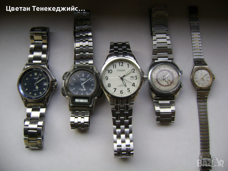 Продавам 5 броя часовници Casio,TCM,Pulsar,Poljot,Osco, снимка 1