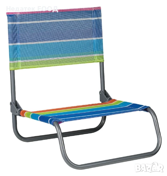 Плажен сгъваем стол, Многоцветен, 48x45x49см., снимка 1