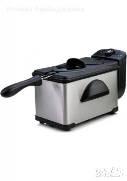 Фритюрник Rosberg, 2000W, 2L, демонтиращ се съд, капак и филтър,инокс, снимка 1