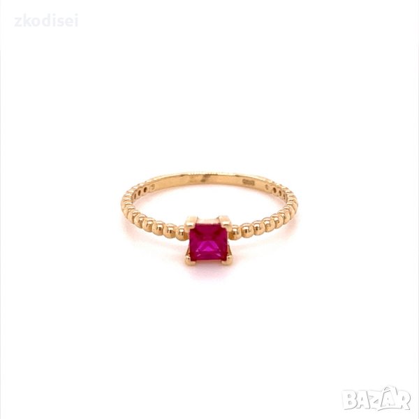 Златен дамски пръстен 1,17гр. размер:56 14кр. проба:585 модел:20169-6, снимка 1