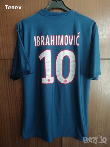 PSG Paris Saint-Germain Ibrahimovic Nike тениска фланелка ПСЖ размер L екип Ибрахимович, снимка 1