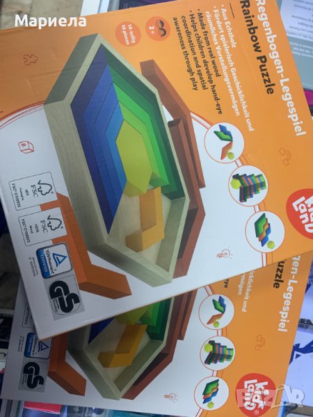 Играчка за двигателни умения, изработена от истинско дърво / Дървен Пъзел, снимка 1