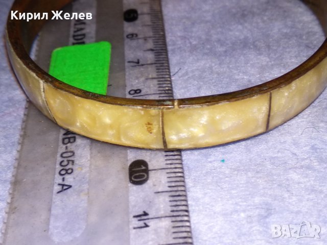 СТАРИННА АРАБСКА БРОНЗОВА ГРИВНА с ПОЛИРАН ЯСПИС МАЙСТОРСКА РЪЧНА ТРАДИЦИОННА РАБОТА 37512, снимка 2 - Антикварни и старинни предмети - 40837052