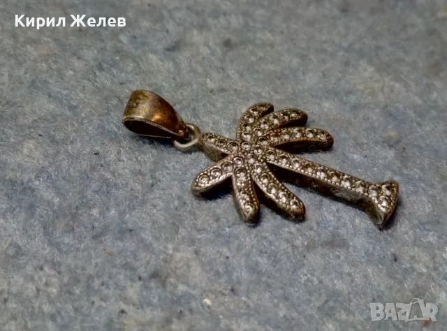 ФИГУРАЛЕН СКЪПОЦЕНЕН СРЕБЪРЕН ПЕНДАНТ ПАЛМА СРЕБРО 925 с ИСКРЯЩИ ФАСЕТИРАНИ ЦИРКОНИ 49766