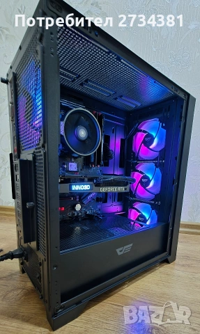 Геймърски компютър Ryzen 5 5500, RTX 3060TI, 16 RAM, снимка 3 - Геймърски - 53804539
