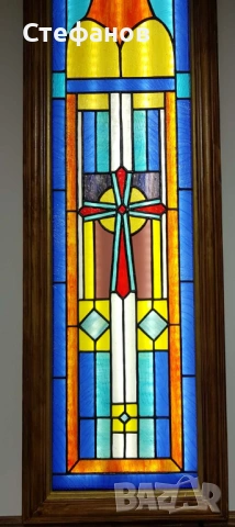 Витражно пано с LED осветление, техника "Тифани"