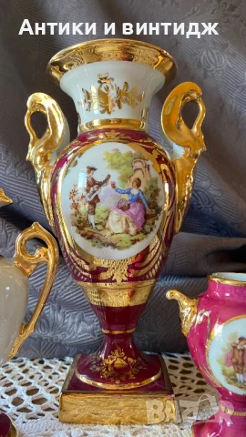 Винтидж френски вази Limoges , снимка 9 - Вази - 50936872