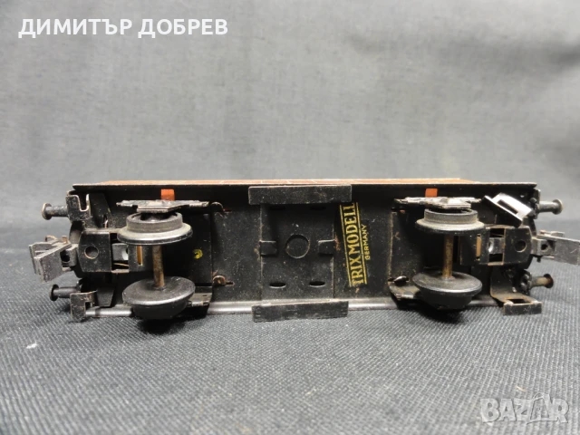 СТАРА РЕТРО МЕТАЛНА ИГРАЧКА ТОВАРЕН ВАГОН TRIX HO 1/87, снимка 6 - Колекции - 50612209