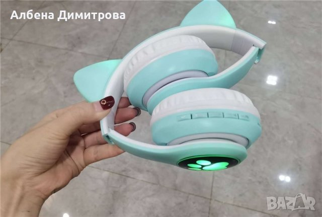 Котешки детски слушалки, снимка 4 - Bluetooth слушалки - 41936877